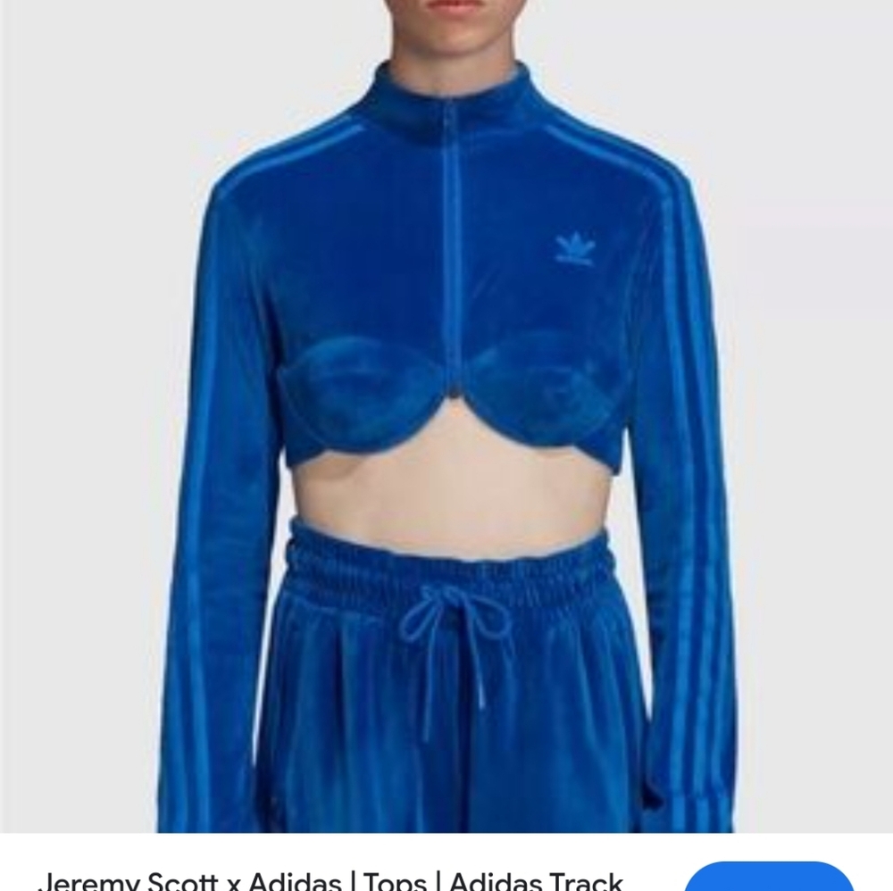 Jeremy Scott x Adidas velour crop top
